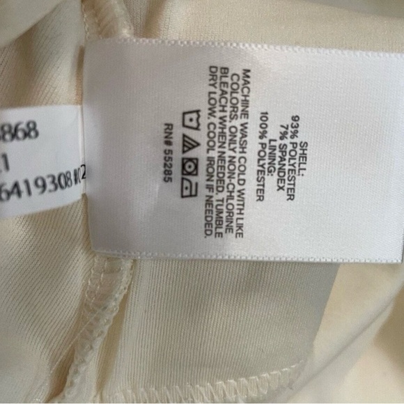 NWT Express Ivory Satin Off The Shoulder Thong Bodysuit - Picture 6 of 6